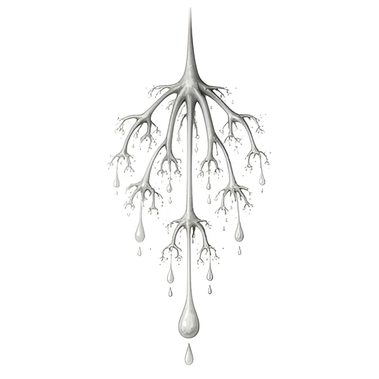 Pareidolia in fractal patterns, its rain